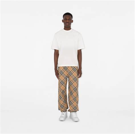 Check Twill Trousers in Sand 